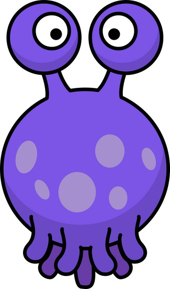 Purple Snail Cartoon Illustration 