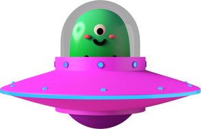 3D Space Characters UFO